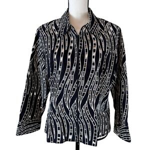 Samuel Dong Statement Top Jacket Black & White Cutout Design Size XL y2k Fashion